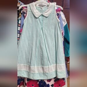 *EUC* Linen+cotton a line dress classic!